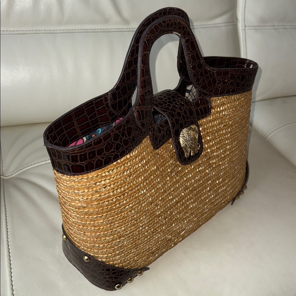 Lilly Pulitzer Lace Ivy Straw Tote Bag - Picture 13 of 17